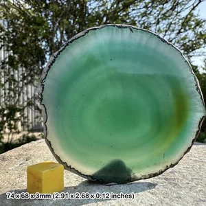 Rebanada de ágata verde - cristal de curación espiritual genuino vendedor del Reino Unido - Imagen 1 de 1