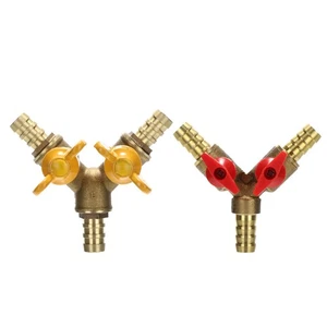 2Pcs Shaped Copper Ball Valve Switch for Fuel Gas and Air Pipe Applications - Picture 1 of 12