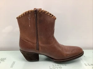 Shyanne Women's Sawyer Dolly Terra Western Brown Ankle Boots Size 9B,preowned - Picture 1 of 11