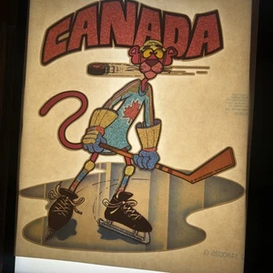 Pink Panther "Hockey, Team Canada" Iron On T-shirt Transfers -1970's, Roach Inc - Picture 1 of 4