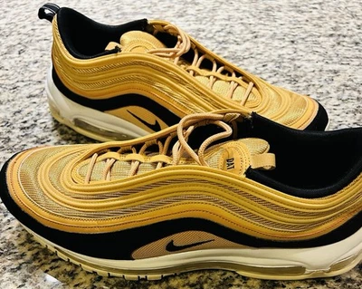 Nike Air Max 97 Men's Sz 15 Gold & Black Sneakers CT7949-991 QS Olympic 2020 - Image 1 of 4