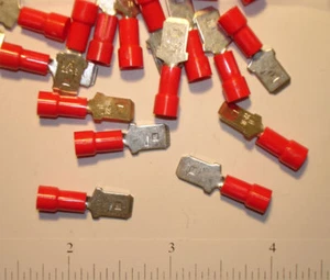 100 TERMINALES AWG ROJO MACHO DESCONECTA SIN SOLDADURA 22-18 - Imagen 1 de 1
