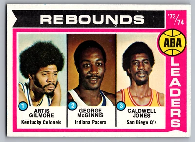 1974-75 TOPPS #211 ARTIS GILMORE/GEORGE McGINNIS/CALDWELL JONES - Image 1 of 3