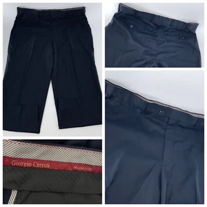 Giorgio Cerruti Dress Pants 39x27.5 Blue Poly Viscose Made In Italy YGI Y3-105 - Picture 1 of 11