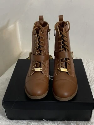 Bebe Mujer Coñac Ofeibea Logo Botines Botas de Combate Talla 7.5 Foto 1 de 4