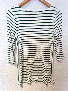 Blusa túnica tejida a rayas J. Jill Wearever XS informal crucero costero preppy - Imagen 1 de 18