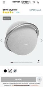 Harman Kardon Onyx Studio 7 Portable Bluetooth Speaker - Blue - Picture 1 of 6