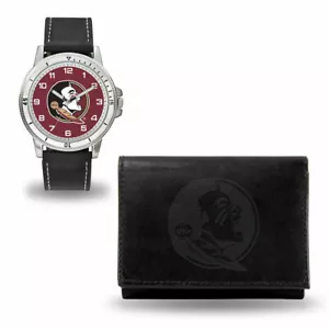 FLORIDA STATE SEMINOLES MEN'S BLACK WATCH AND WALLET SET - Picture 1 of 1