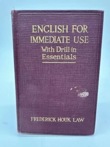 English for Immediate Use with Drill in Essentials by Frederick Houck Law - Picture 1 of 4