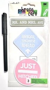 Sticko Wedding Metal Signs Shower Stickers Scrapbooking Embellishment Card - Picture 1 of 1