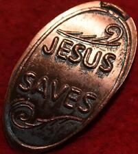 Elongated Lincoln Penny "Jesus Saves"