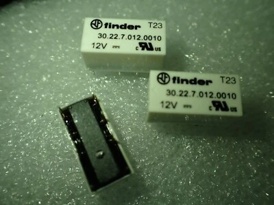 2 x DPDT 12V 2AMP 200mW 30.22.7.012.0010 Finder Signal Relays Wash Tight UK STK - Image 1 of 3