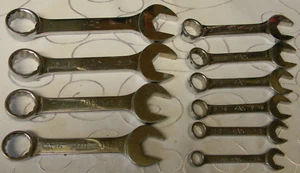 MAC TOOLS 10PC SAE SHORT 12PT COMBINATION WRENCH SET 7/16" THRU 1" #CS142-CS322 - Picture 1 of 10