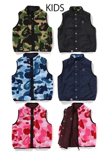 A BATHNIG APE BAPE KIDS ABC CAMO BOA RIPSTOP REVERSIBLE VEST 1K80340010 - Picture 1 of 22