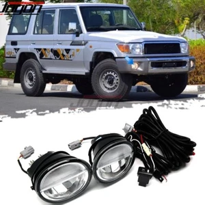 Pair Front Car Fog Lights Lamp For Toyota Land Cruiser LC70 76 77 FJ79 75 77 78 - Picture 1 of 10