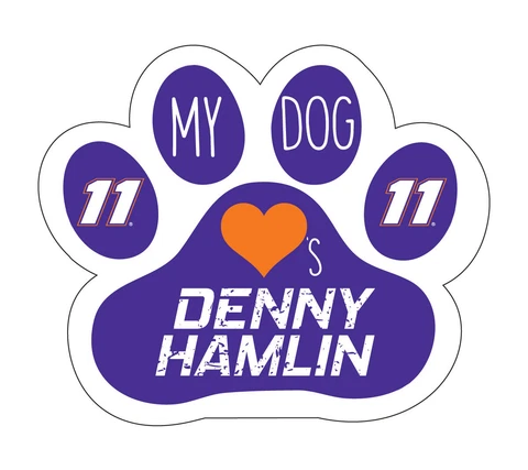 NASCAR #11 Denny Hamlin Dog Paw Magnet-My Dog Loves Denny Hamlin Magnet Cover