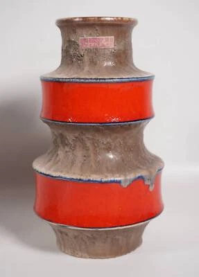 Vase En Céramique Design PopArt Scheurich Vintage Vague De Fat Lava Panton - Bild 1 von 4