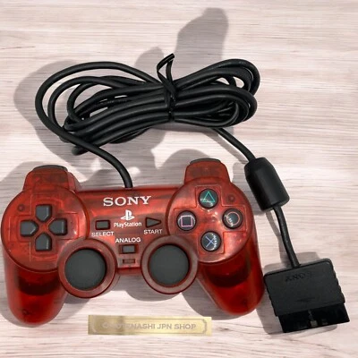 Sony Play Station 2 Official Controller Crimson Red Dual Shock 2 clear PS2 used - Image 1 of 4
