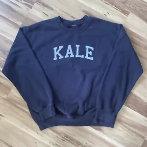 Grünkohl Sweatshirt breit kastenförmig marineblau gestrickt Fleece Pullover Komfort Freizeit M/L - Bild 1 von 18