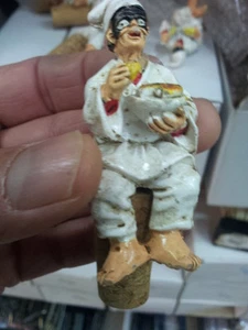 Bouchon Liège Eau Vin Avec Polichinelle Pour Cafè Restaurant - Picture 1 of 1