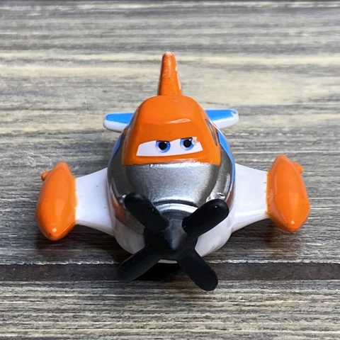 Disney Cars Dusty Crophopper Orange White Airplane Plastic Figure 1” Cover
