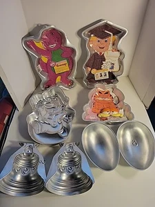 Wilton Cake Pan Lot TMNT Mario Barney Mickey Garfield Sponge Bob 21 Total - Picture 1 of 13