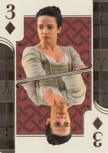 OUTLANDER SEASON 4 - 3 OF DIAMONDS GOLD PARALLEL PLAYING CARD - Foto 1 di 1