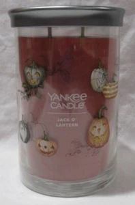 Yankee Candle Large Jar Pillar Candle 2-wick 20 oz JACK O-LANTERN brown orange - Picture 1 of 3