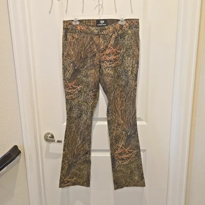 Mossy Oak Brush Camo Pants Womens Size 12 Flare Hunting Woods Outdoors Work - Image 1 of 4