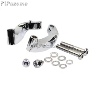 Motorcycle Aluminum Alloy Mirrors Adapter Kits Risers For Harley FLSTF FXSB FXCW - Picture 1 of 6