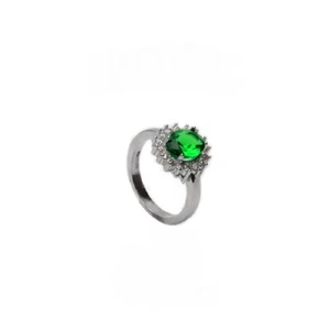 Anello in argento zircone rosso, blu, verde - Foto 1 di 10