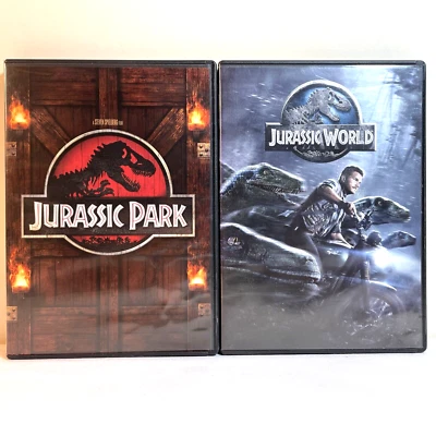 JURASSIC PARK / JURASSIC WORLD (DVD) Action Adventure Sci-Fi Thriller Dinosaurs - Image 1 of 4