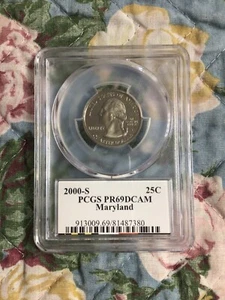 2000 S Silver Maryland Statehood Quarter 25c PCGS PR 69 DCAM - Picture 1 of 2