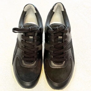 O by Everlane The Trainer Sneaker Damen Gr. 7 schwarz Leder Obermaterial Wildleder - Bild 1 von 9