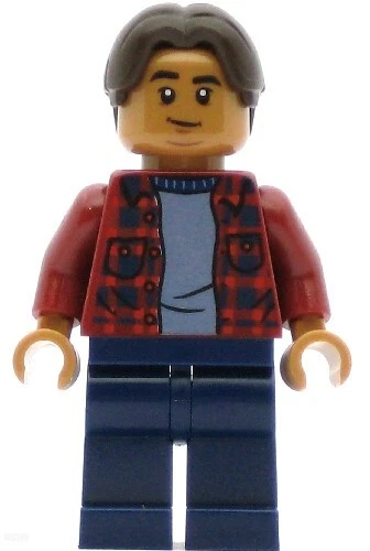 Lego Super Heroes minifigura Ned Leeds - Camisa xadrez vermelha (genuína) - Imagem 1 de 1