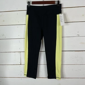 Nuevo Ideología Recortado Leggings Ropa Activa Pantalones Negro Inglés Amarillo Para Mujer XXL - Imagen 1 de 8
