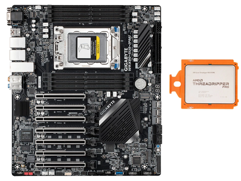 AMD threadripper pro 5975wx+Gigabyte WRX80-SU8-IPMI (rev. 1.0) combo pack - Image 1 of 1