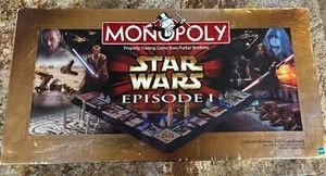 STAR WARS EPISODE 1 MONOPOLY COLLECTOR'S EDITION 1999 3D BOARD GAME NOB - Picture 1 of 7