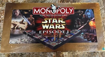 STAR WARS EPISODE 1 MONOPOLY COLLECTOR'S EDITION 1999 3D BOARD GAME NOB - Image 1 of 4