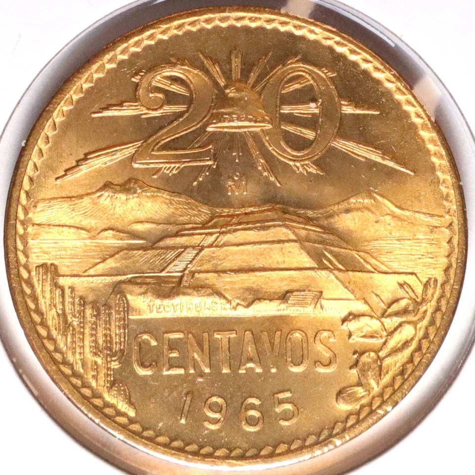 Gorra de Libertad Pitagoriana 1965 Mexican Mo 20 centavos MS 532 Foto 1 de 2