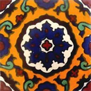 C#085) MEXICAN TILES CERAMIC HAND MADE SPANISH INFLUENCE TALAVERA MOSAIC ART - Picture 1 of 1