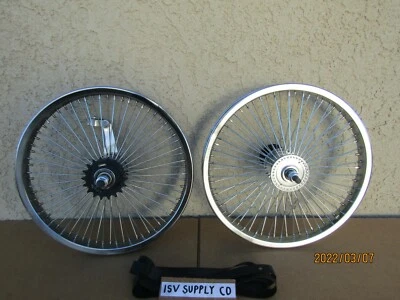 NEW  16-''68 SPOKES  BICYCLE RIM SET FOR LOWRIDER, CHOPPER, KID BIKES, TRICYCLE - Image 1 of 4