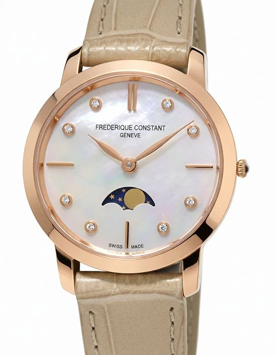 Frederique Constant Slimline Moonphase 30mm FC-206MPWD1SD9 18K Gold Watch - Image 1 of 1