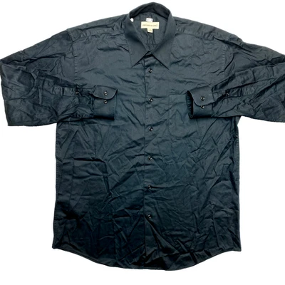 Pronto Uomo Shirt Mens 16 34-35 Black Long Sleeve Button Up  - Image 1 of 4