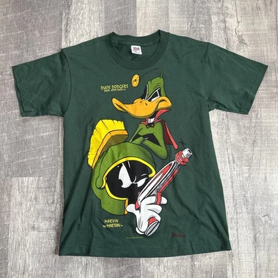Camiseta De Colección Años 90 Duck Dodgers Marvin Martian Looney Talla M Hecha en EE. UU. Yunque Foto 1 de 4