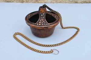 Used Single Chain Church Censer, Thurible, All Bronze (CU484) chalice co - Picture 1 of 8