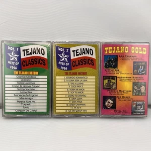 Lot of 3 Sealed 1990's Tejano Classics Vol 1 & 2 Gold Tex Mex Brownwood Cassette - Picture 1 of 12