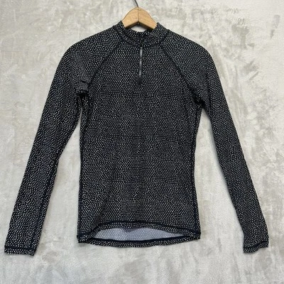 Top Billabong 1/4 Cremallera Protección Solar Manga Larga Protección contra Erupciones Talla M Negro Lunares Foto 1 de 4