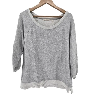 Soft Surroundings Small Gray Sweater Sweatshirt 3/4 Sleeves Cozy - Picture 1 of 4