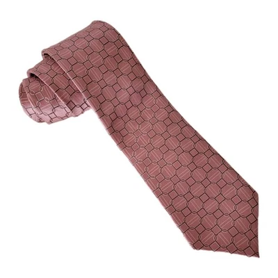 Stafford Signature ~ Corbata para hombre ~ Rosa con blanco y gris ~ 4" X 60" Foto 1 de 4
